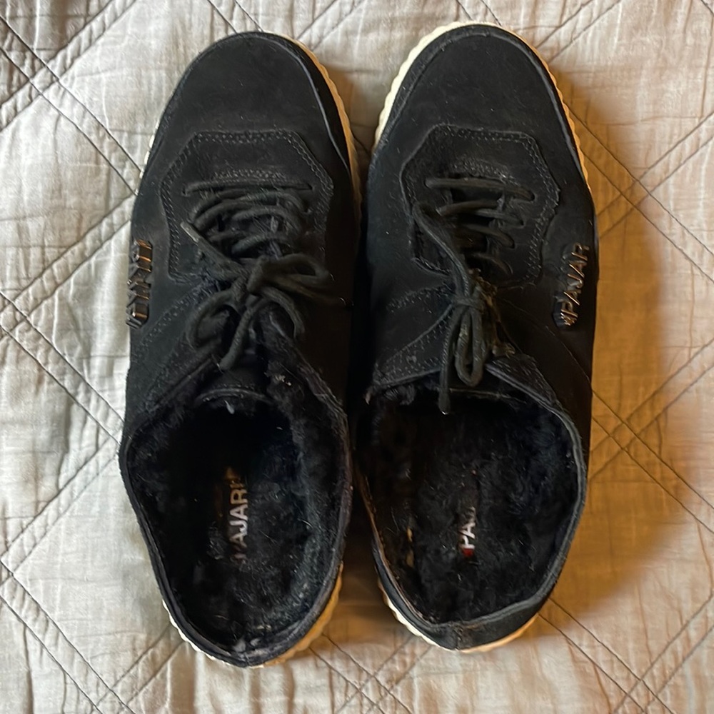 Pajar platform sneaker clogs with real shearling
